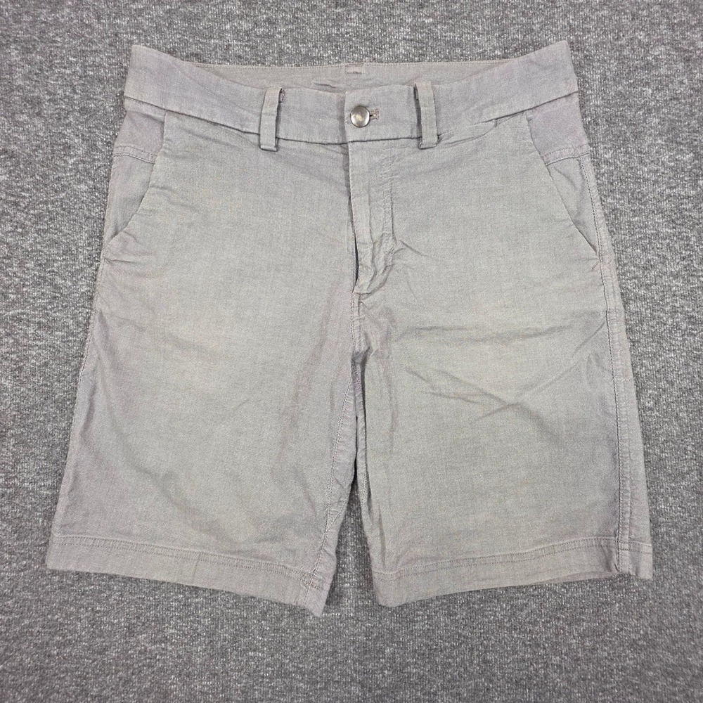 Lululemon Commission Shorts Mens Sz 30 Grey Cotton Lycra Blend Chino Casual 8.5